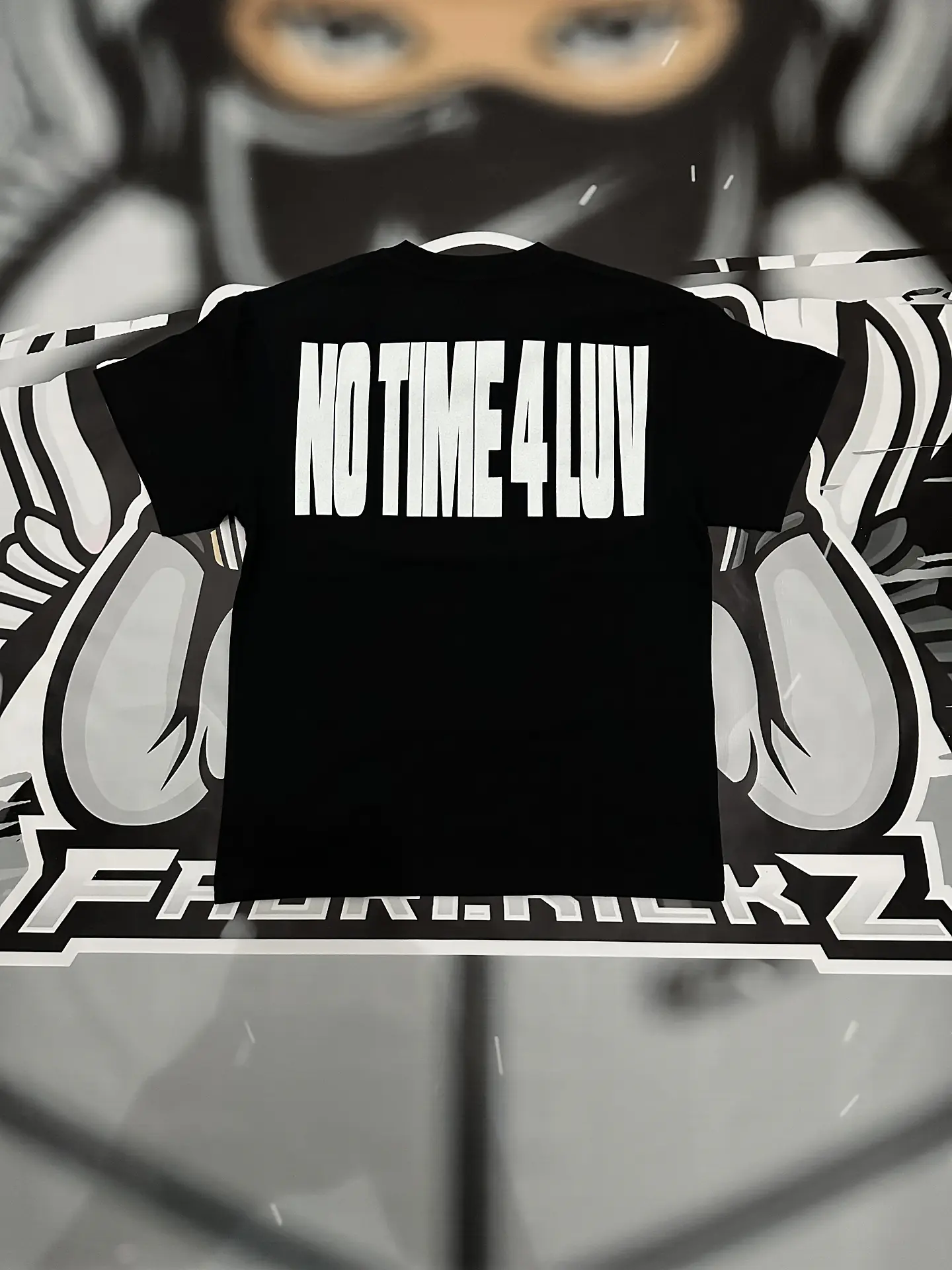 Camiseta corteiz No time 4 Luv Black 3