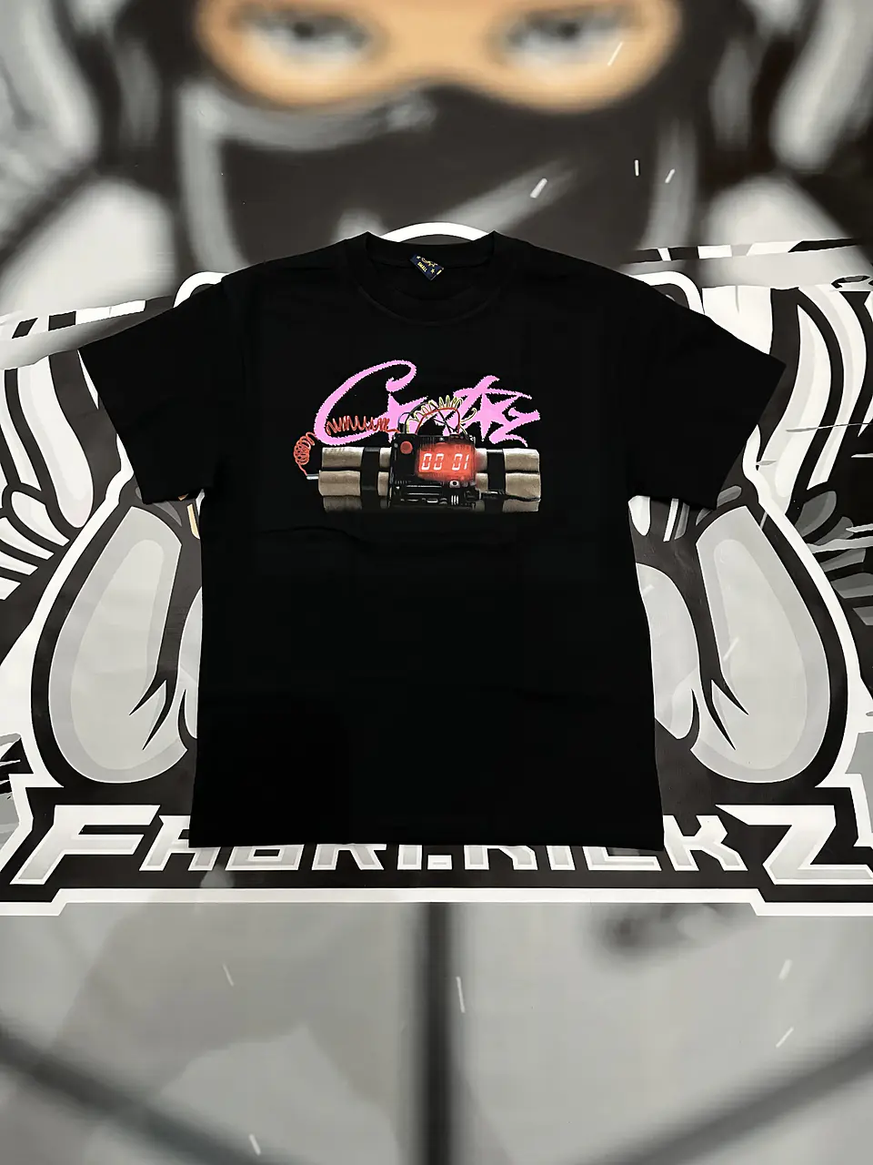 Camiseta corteiz No time 4 Luv Black 1