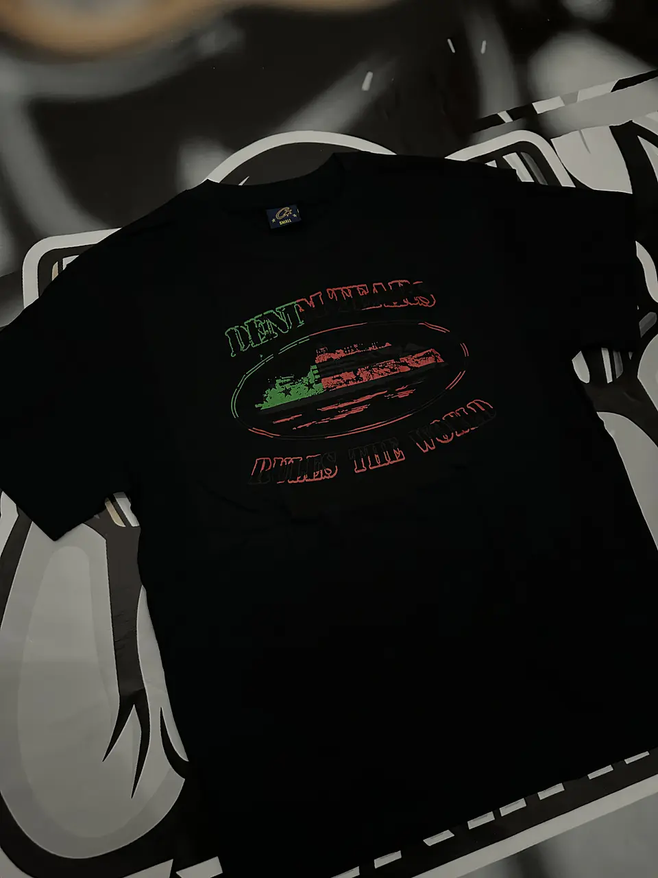 Camiseta @corteiz x @denimtears black 2