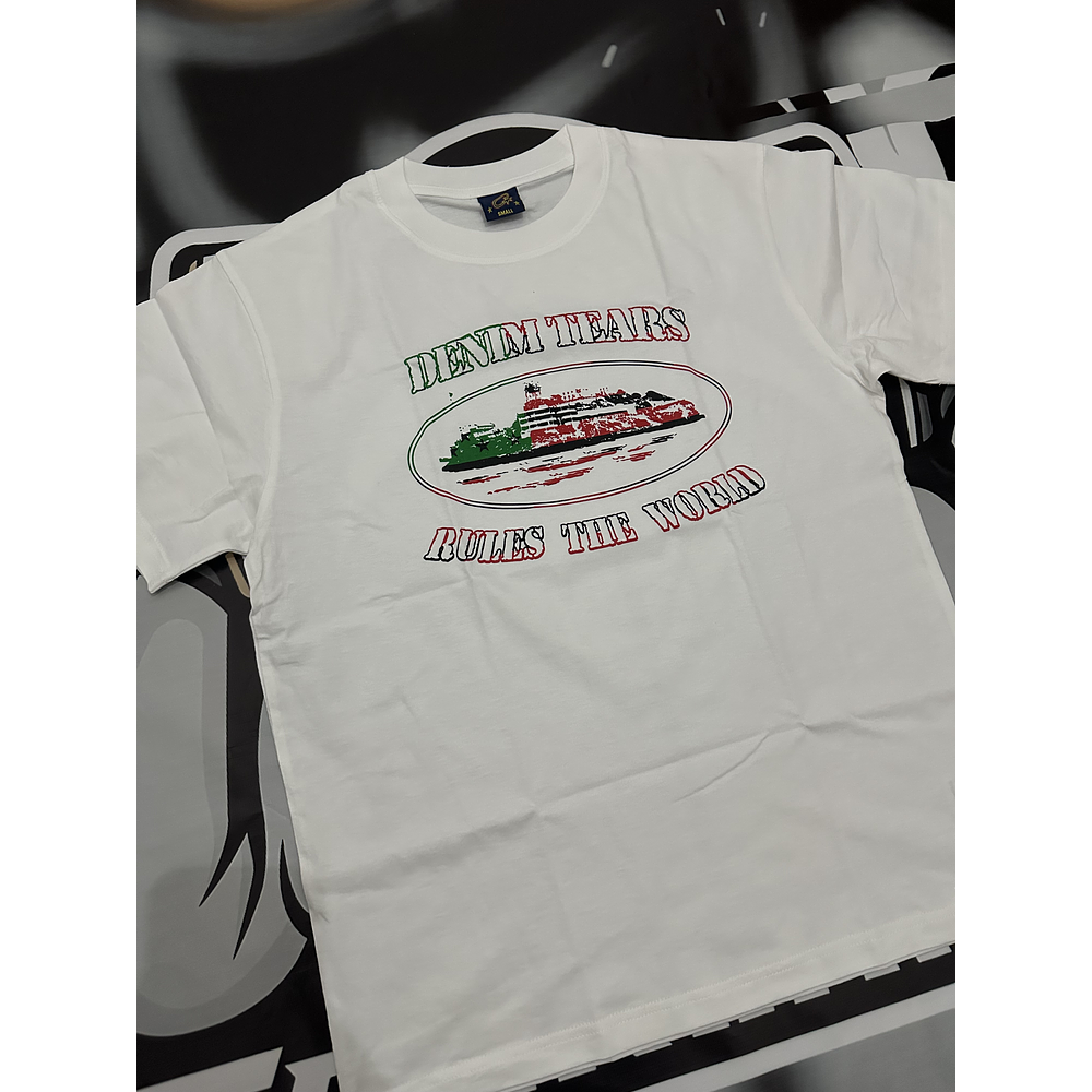 Camiseta @corteiz x @denimtears White