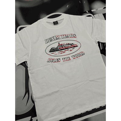 Camiseta @corteiz x @denimtears White