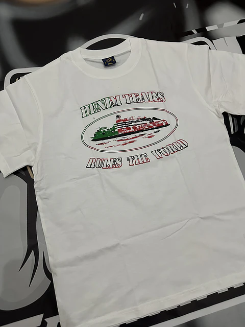 Camiseta @corteiz x @denimtears White
