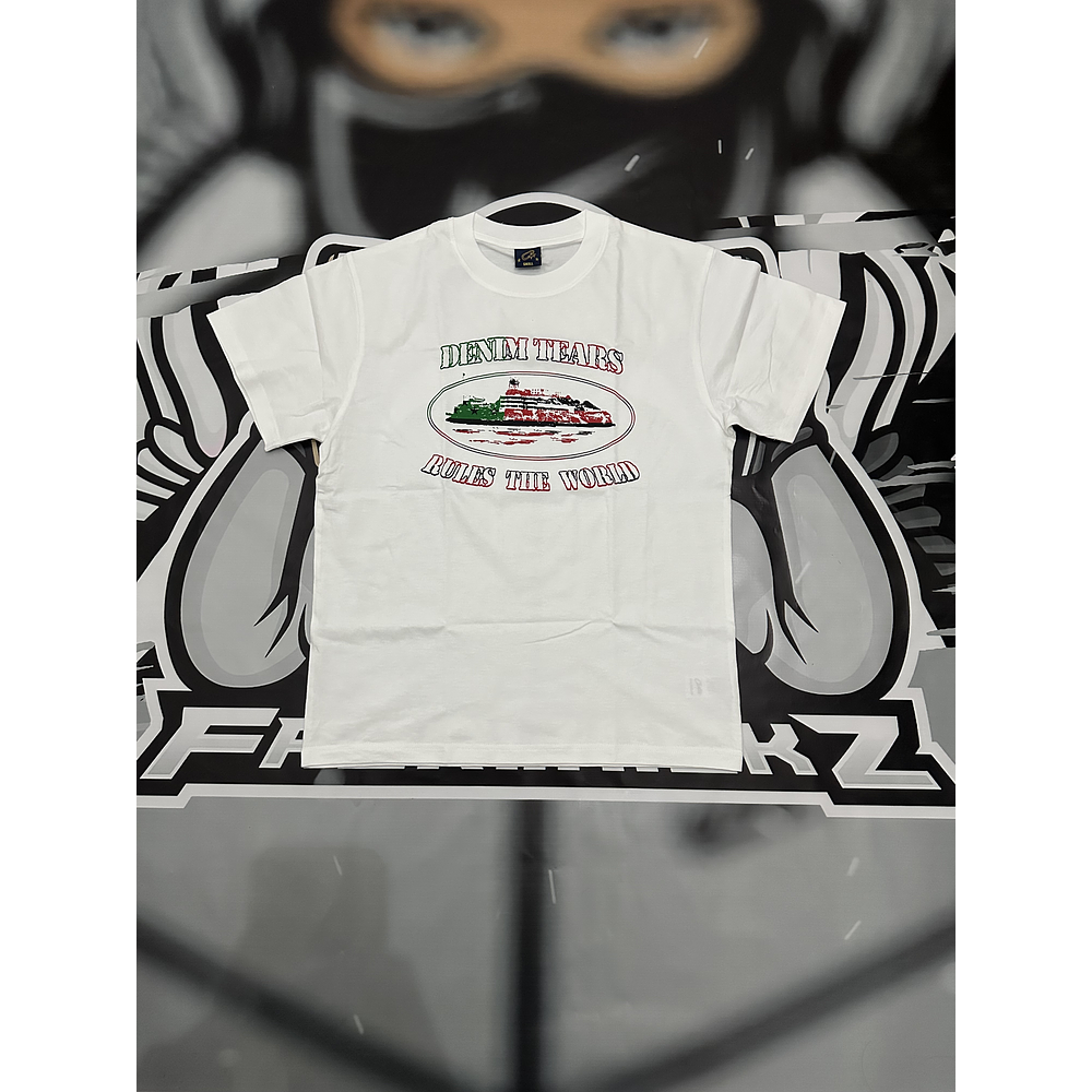 Camiseta @corteiz x @denimtears White