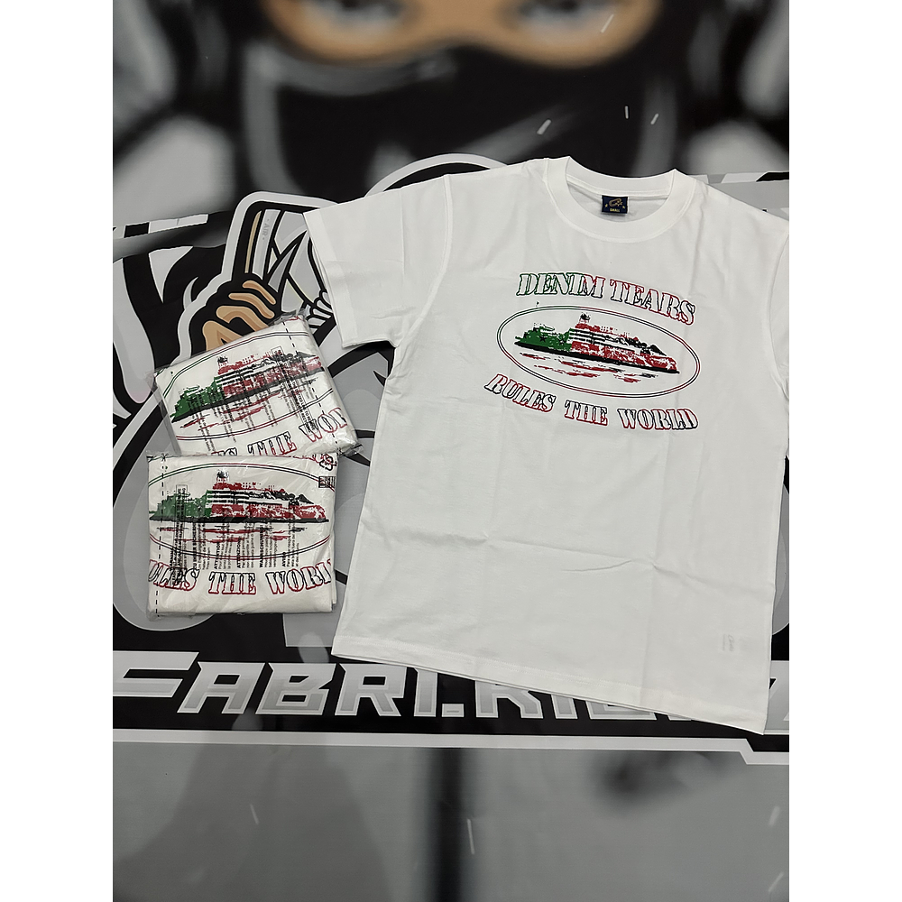 Camiseta @corteiz x @denimtears White