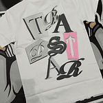 Camiseta trapstar TS Scrip pink White
