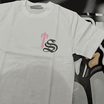 Camiseta trapstar TS Scrip pink White