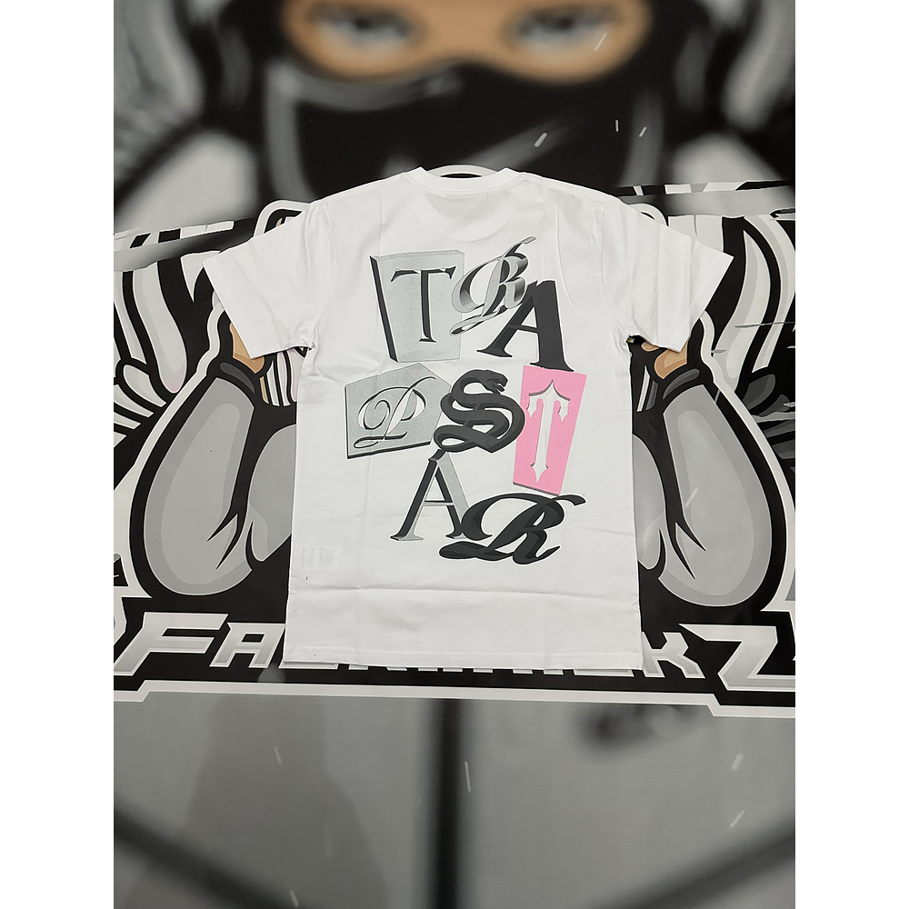 Camiseta trapstar TS Scrip pink White