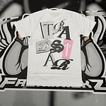 Camiseta trapstar TS Scrip pink White