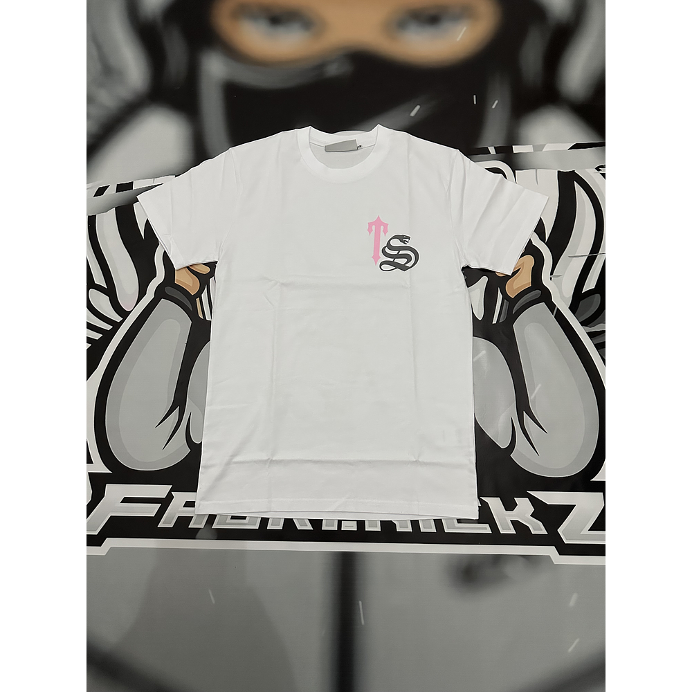 Camiseta trapstar TS Scrip pink White