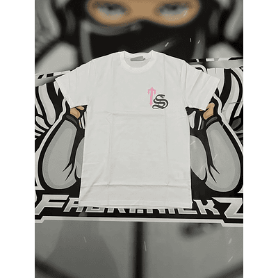 Camiseta trapstar TS Scrip pink White