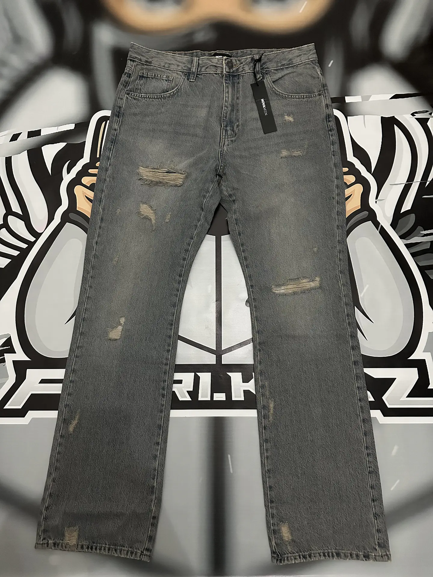 Jeans Fashion Nova Flaree Grey 1