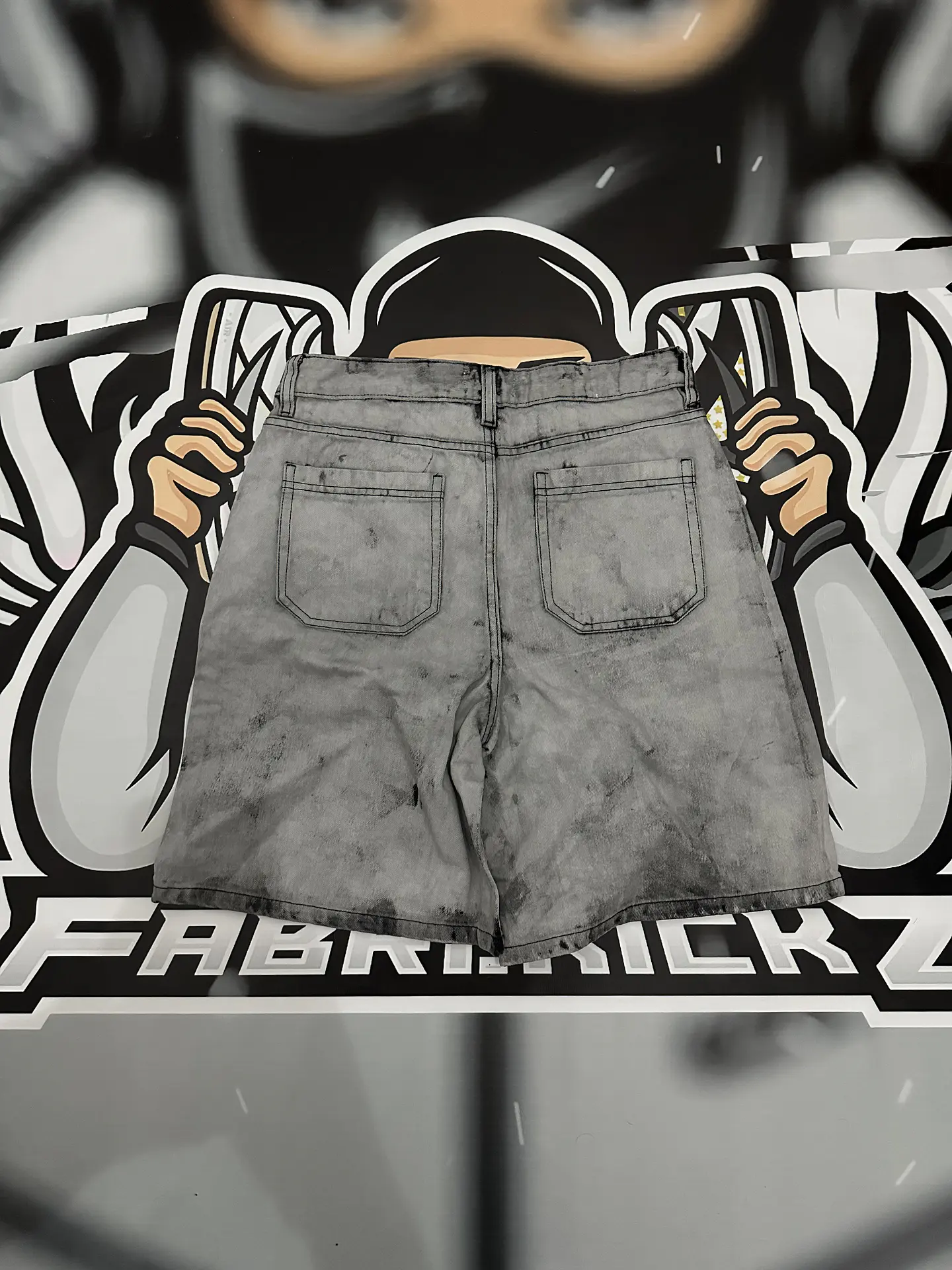 Short Fashion Nova Cargo Jeans Grey  3