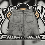 Short Fashion Nova Cargo Jeans Grey 