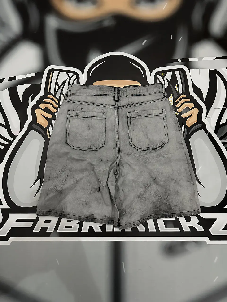 Short Fashion Nova Cargo Jeans Grey  3