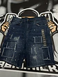 Short Fashion Nova Jeans worn blue - Miniatura 3