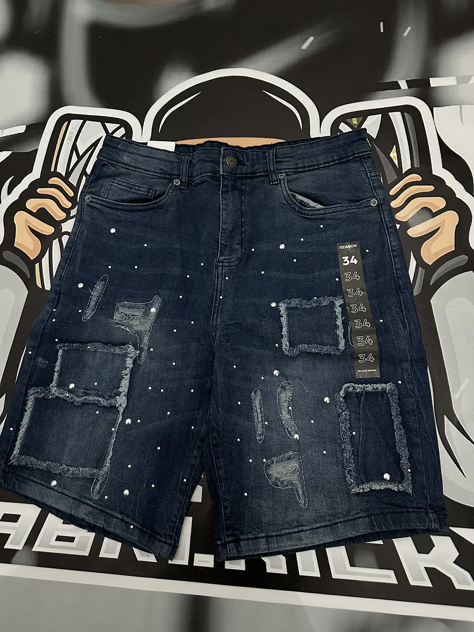 Short Fashion Nova Jeans worn blue 3