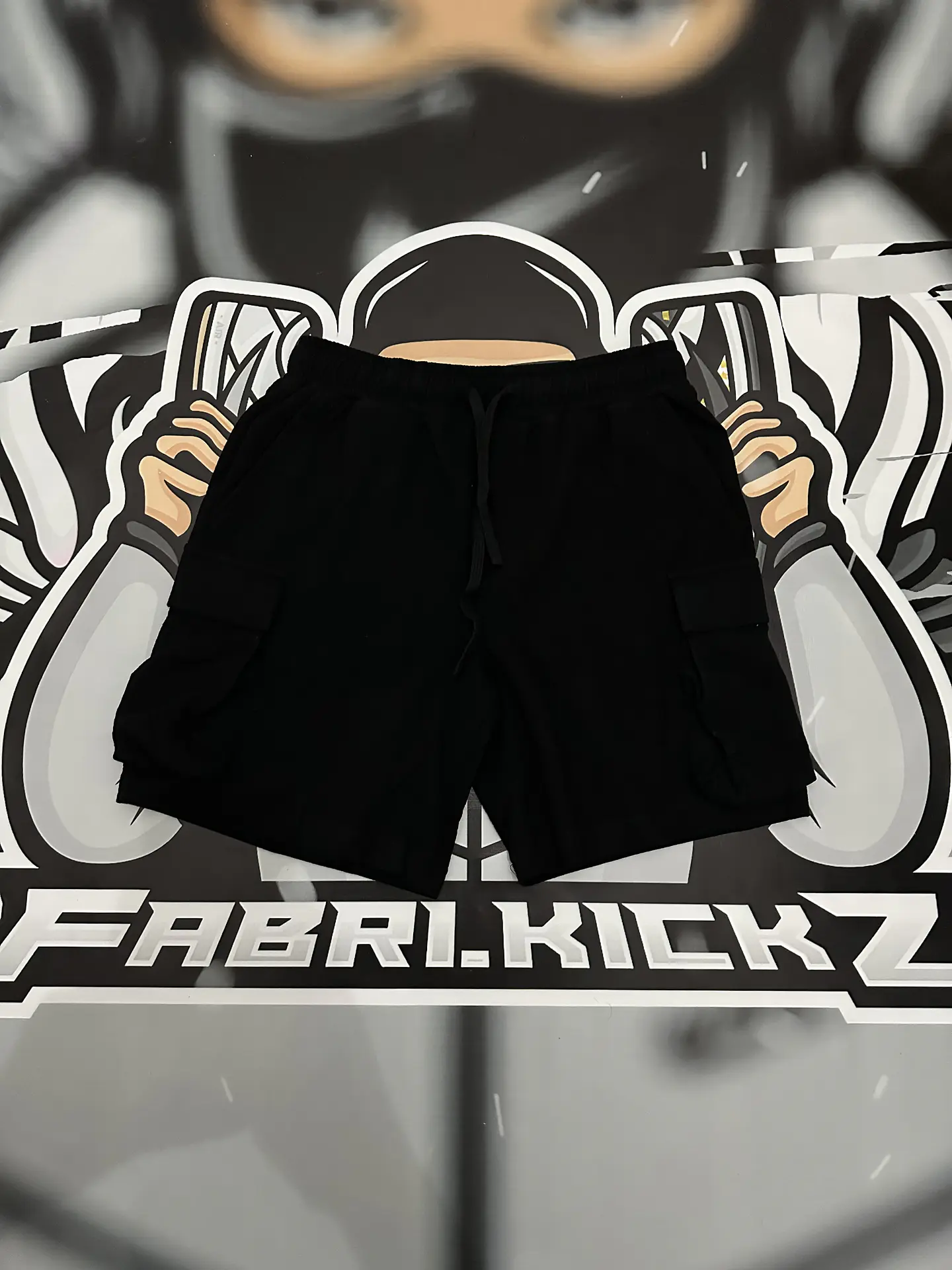 Short Fashion Nova cargo black cotton 1