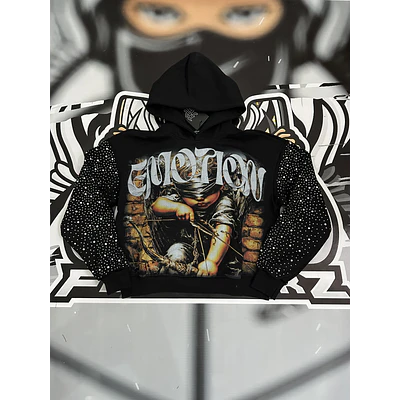 Mixed Emotion Archer Rhinestone Hoodie