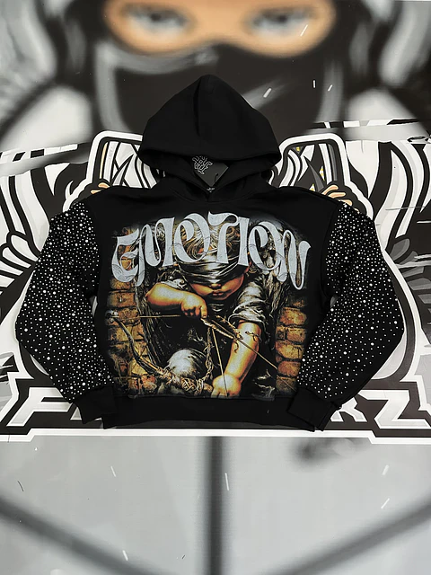 Mixed Emotion Archer Rhinestone Hoodie