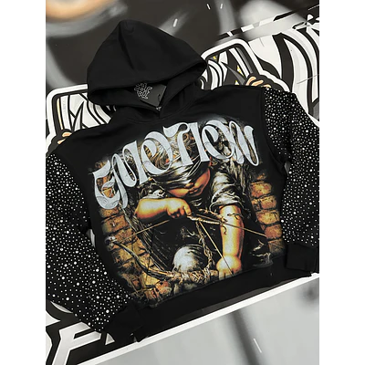 Mixed Emotion Archer Rhinestone Hoodie