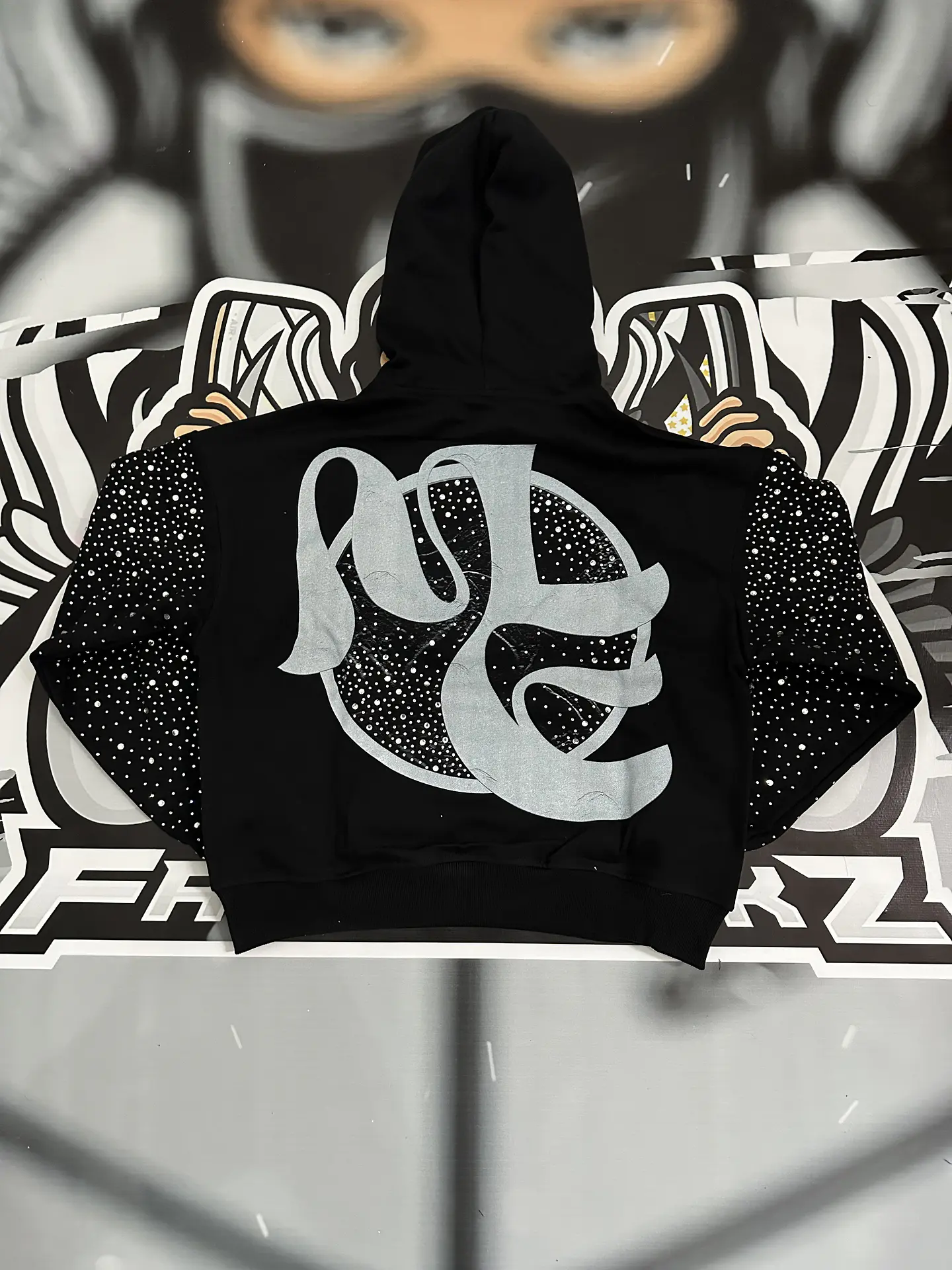 Mixed Emotion Archer Rhinestone Hoodie 3
