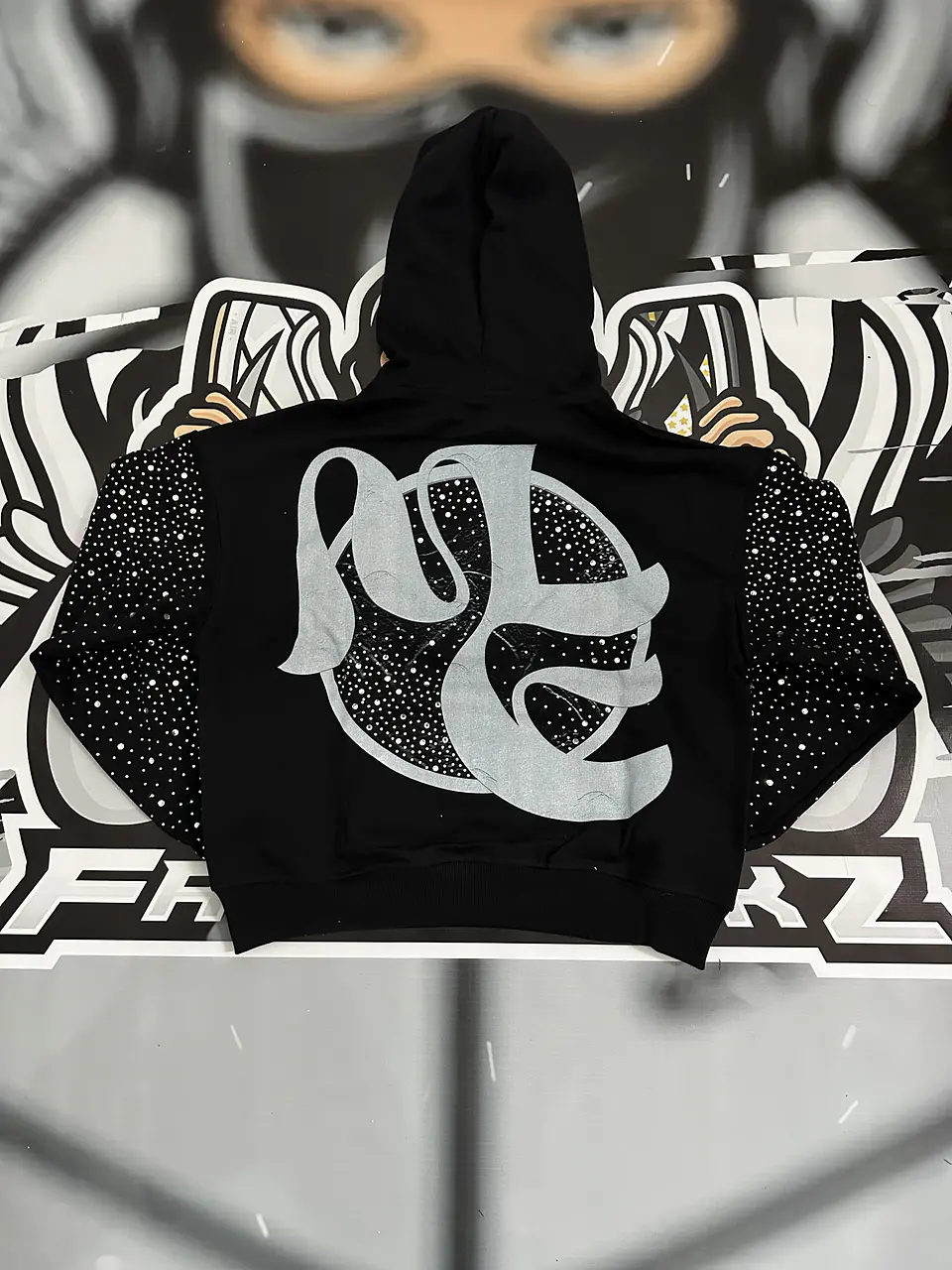 Mixed Emotion Archer Rhinestone Hoodie 3
