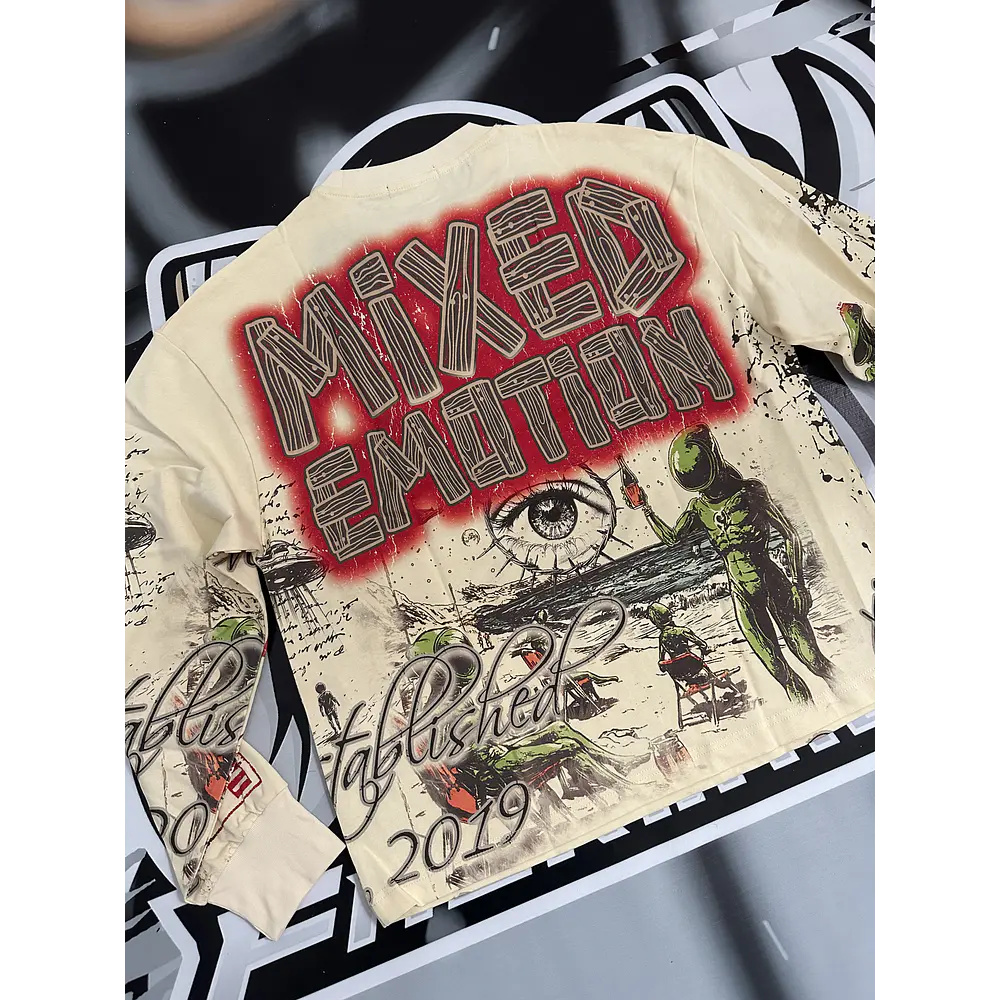 Mixed Emotion Cream ‘Art Club’ Long Sleeve