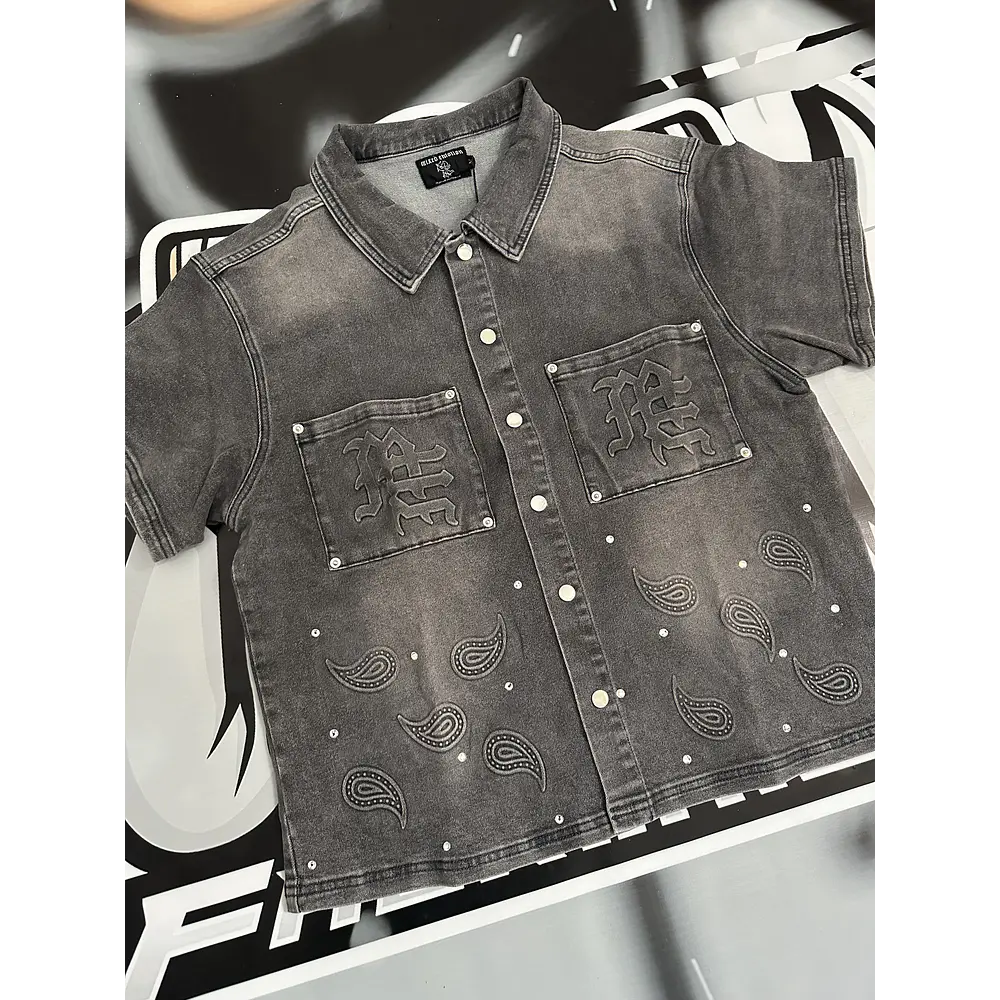 Mixed Emotion ‘Paisley’ grey Shirt
