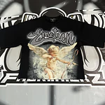 Mixed Emotion Black “Rhinestone” Cropped Tee