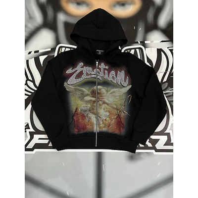Mixed Emotion Black “Rhinestone” Hoodie 