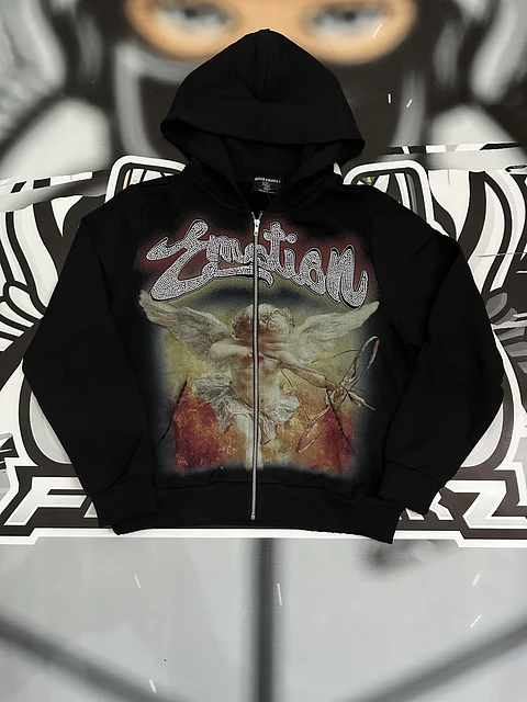 Mixed Emotion Black “Rhinestone” Hoodie 