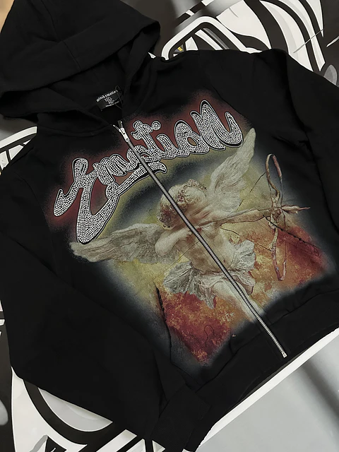 Mixed Emotion Black “Rhinestone” Hoodie 