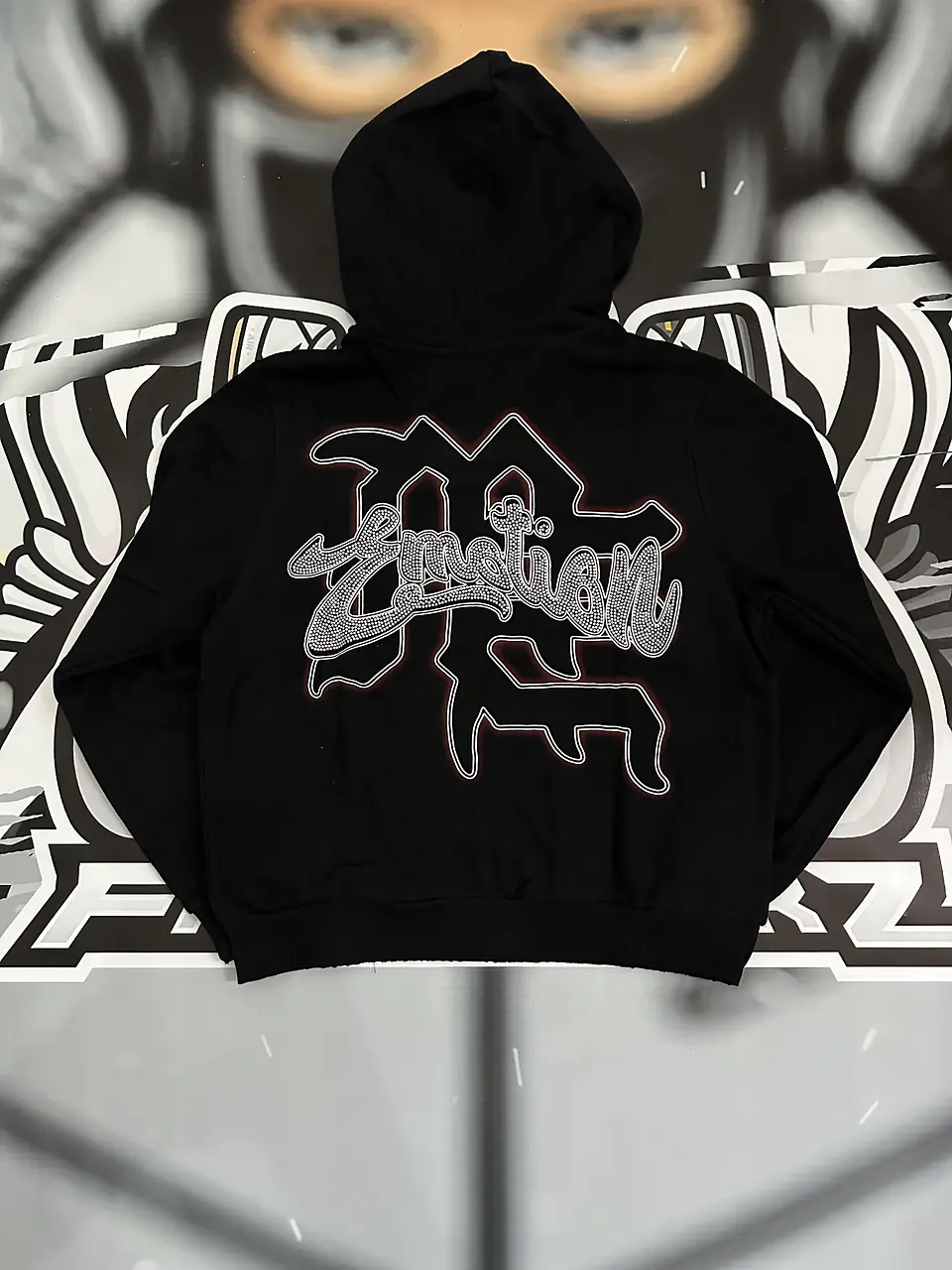 Mixed Emotion Black “Rhinestone” Hoodie  3