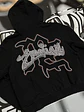 Mixed Emotion Black “Rhinestone” Hoodie  - Miniatura 4