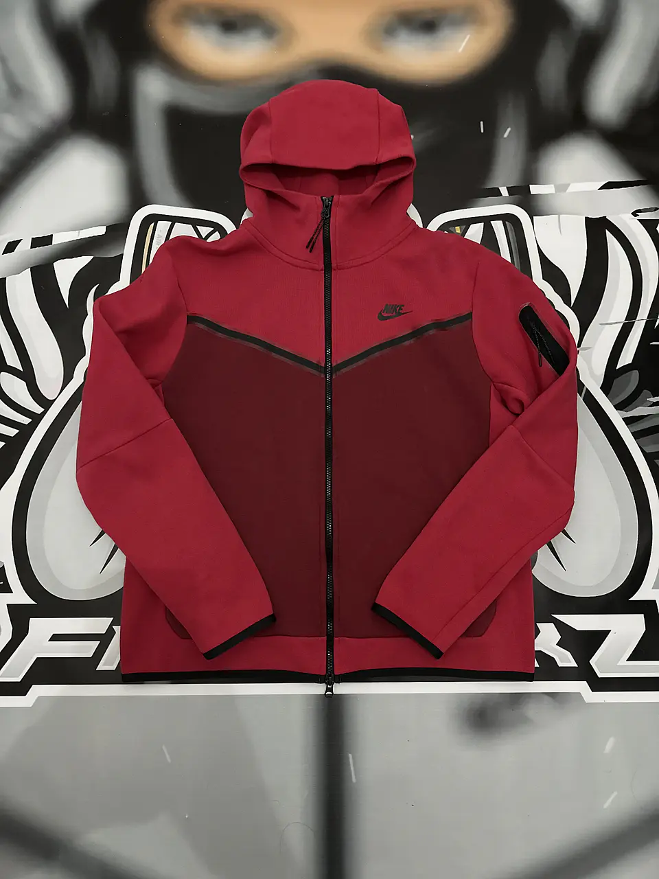 Nike Tech Full Zip - red wine USED 1