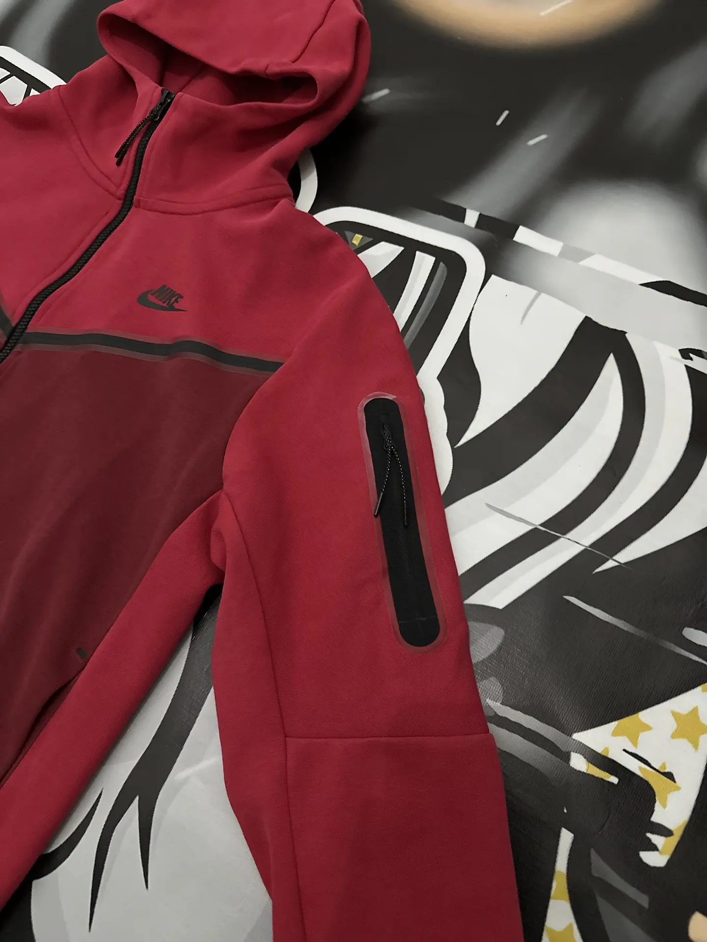 Nike Tech Full Zip - red wine USED 4