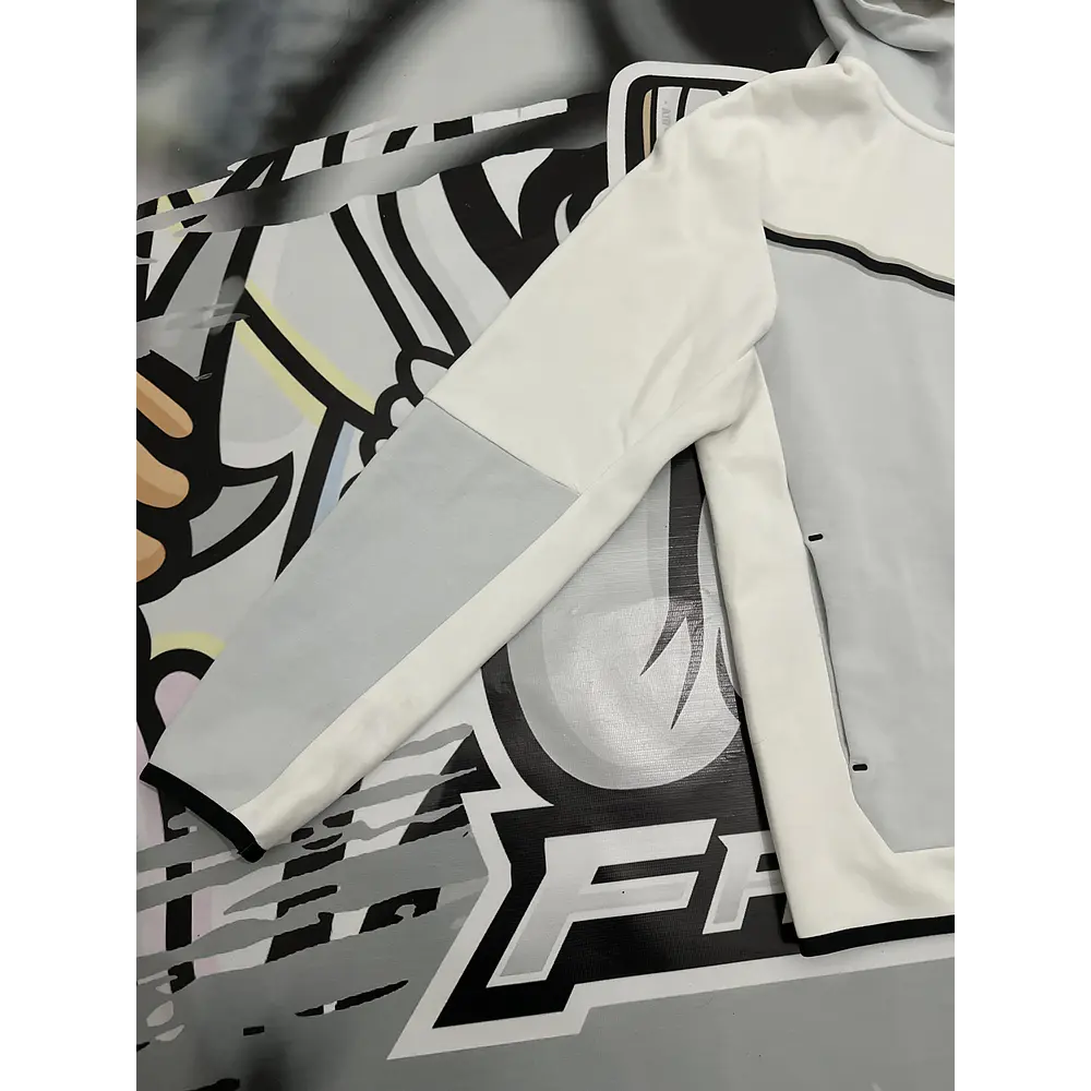 Nike Tech Full Zip - White/Pink and grey USED