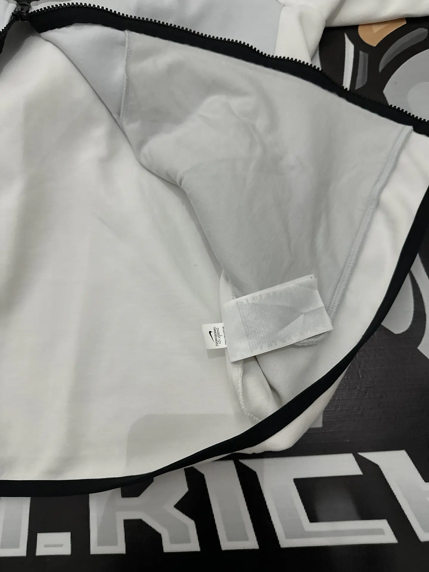 Nike Tech Full Zip - White/Pink and grey USED 8