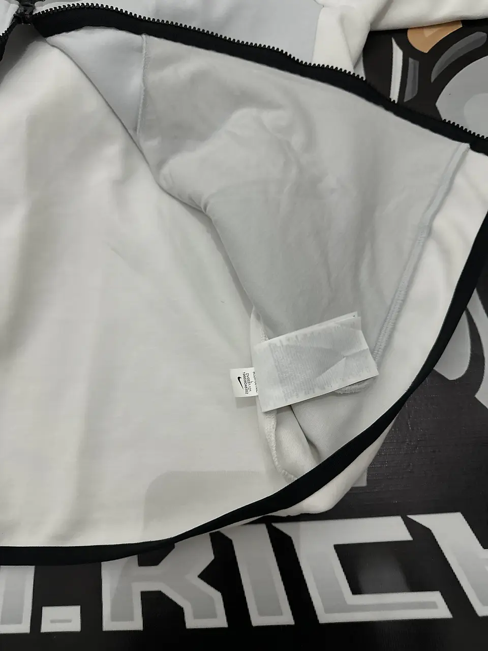 Nike Tech Full Zip - White/Pink and grey USED 8