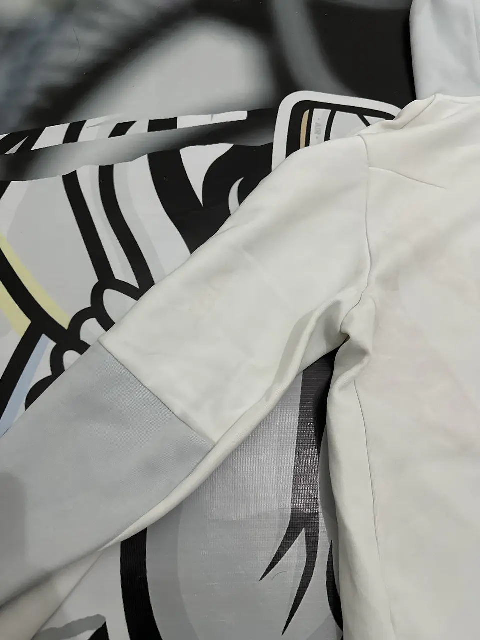 Nike Tech Full Zip - White/Pink and grey USED 12
