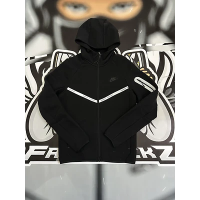 Nike Tech Fleece Reflective Full Zip Hoodie - Black/White