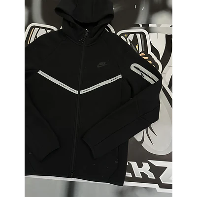 Nike Tech Fleece Reflective Full Zip Hoodie - Black/White