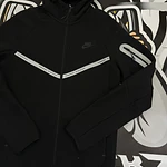 Nike Tech Fleece Reflective Full Zip Hoodie - Black/White