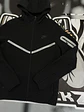 Nike Tech Fleece Reflective Full Zip Hoodie - Black/White - Miniatura 2