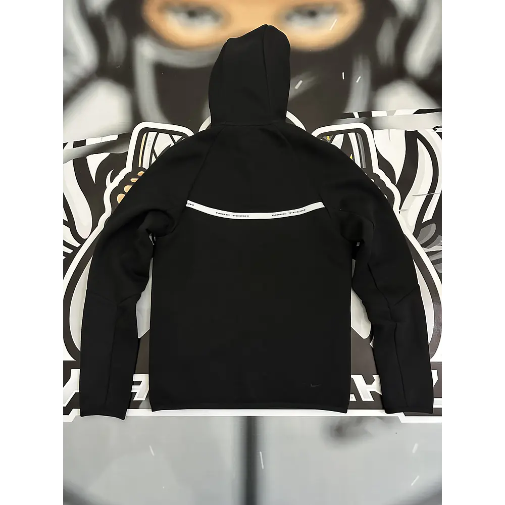 Nike Tech Fleece Reflective Full Zip Hoodie - Black/White