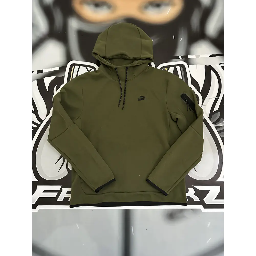Nike Sportswear Tech Fleece Pullover Hoodie - Olive/Black x GatoradeUSED
