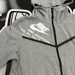 Nike Sportswear Tech Fleece Graphic Full-Zip Hoodie - Grey USED