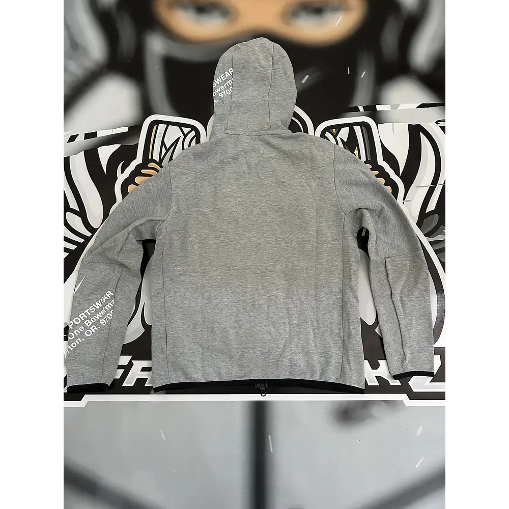 Nike Sportswear Tech Fleece Graphic Full-Zip Hoodie - Grey USED