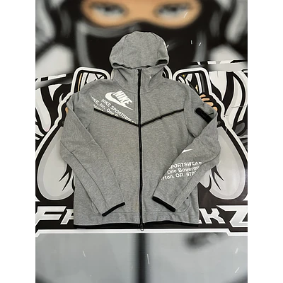 Nike Sportswear Tech Fleece Graphic Full-Zip Hoodie - Grey USED