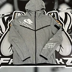 Nike Sportswear Tech Fleece Graphic Full-Zip Hoodie - Grey USED